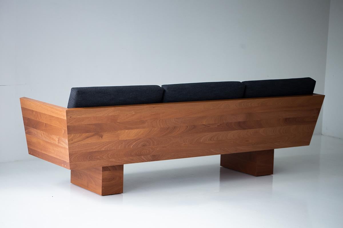 Mahogany Modern Patio Furniture, Suelo Sofa in Natural For Sale