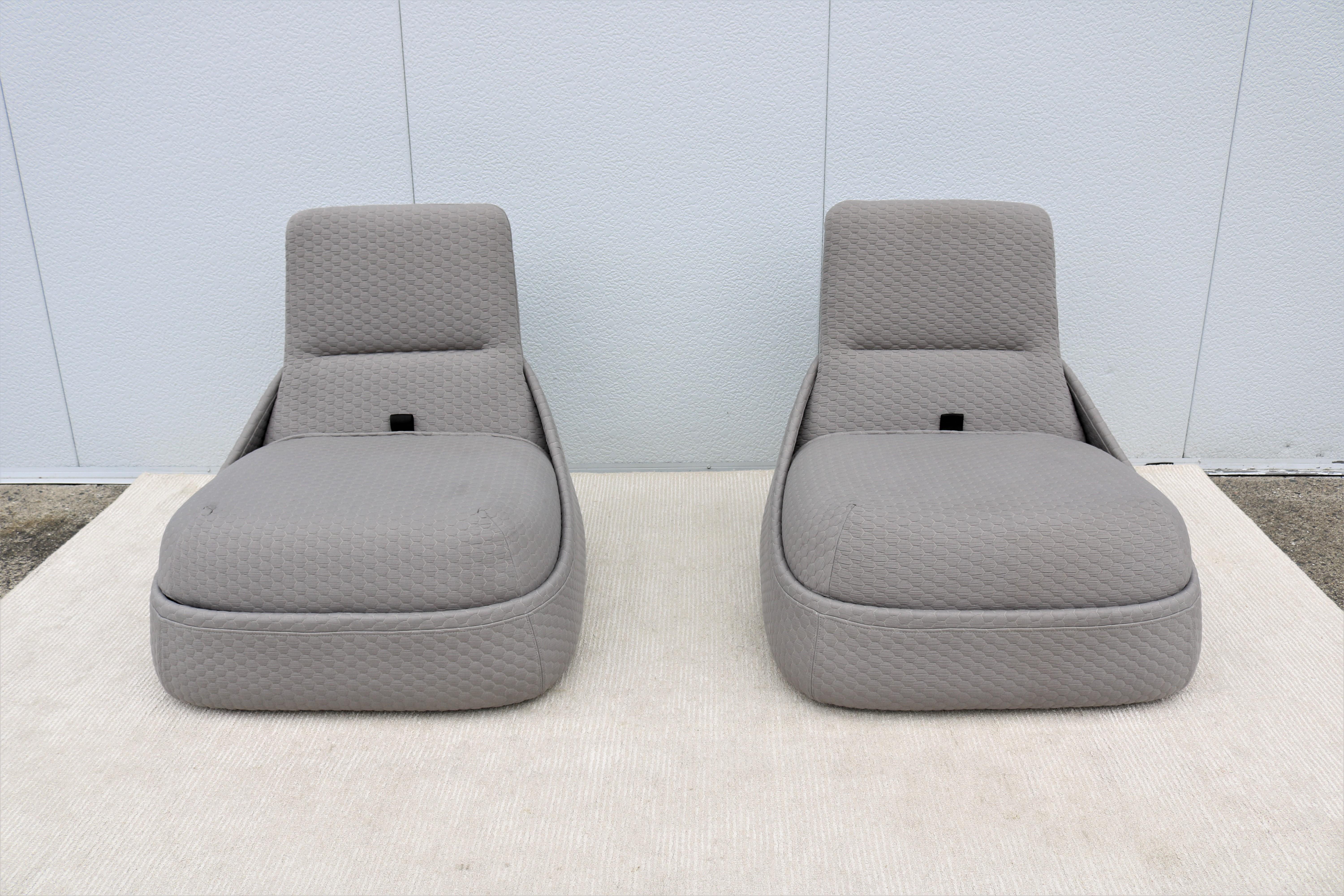 Modern Patricia Urquiola for Coalesse Hosu Lounge Chairs with Ottoman, a Pair For Sale 8