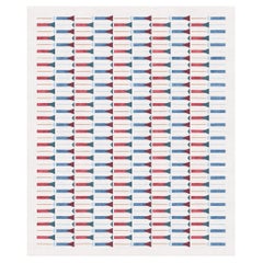 Modern Patterned blue pink bright rug in Scandinavian style - Palazzo