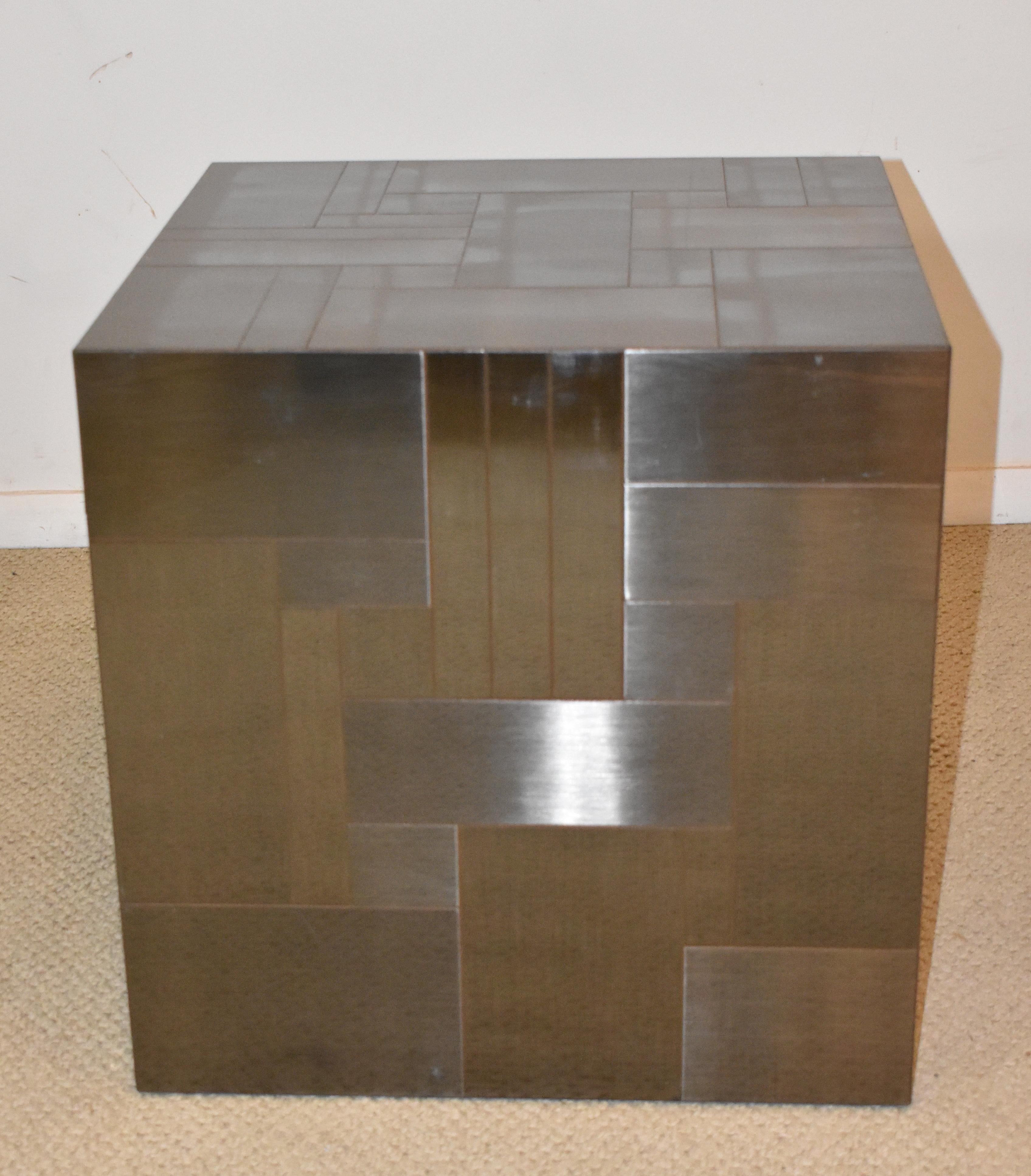 Modern Paul Evans Cityscape Table in Gunmetal In Good Condition In Toledo, OH