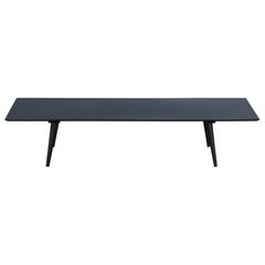 Modern Paul McCobb Black Rectangular Coffee Table with Tapered Legs