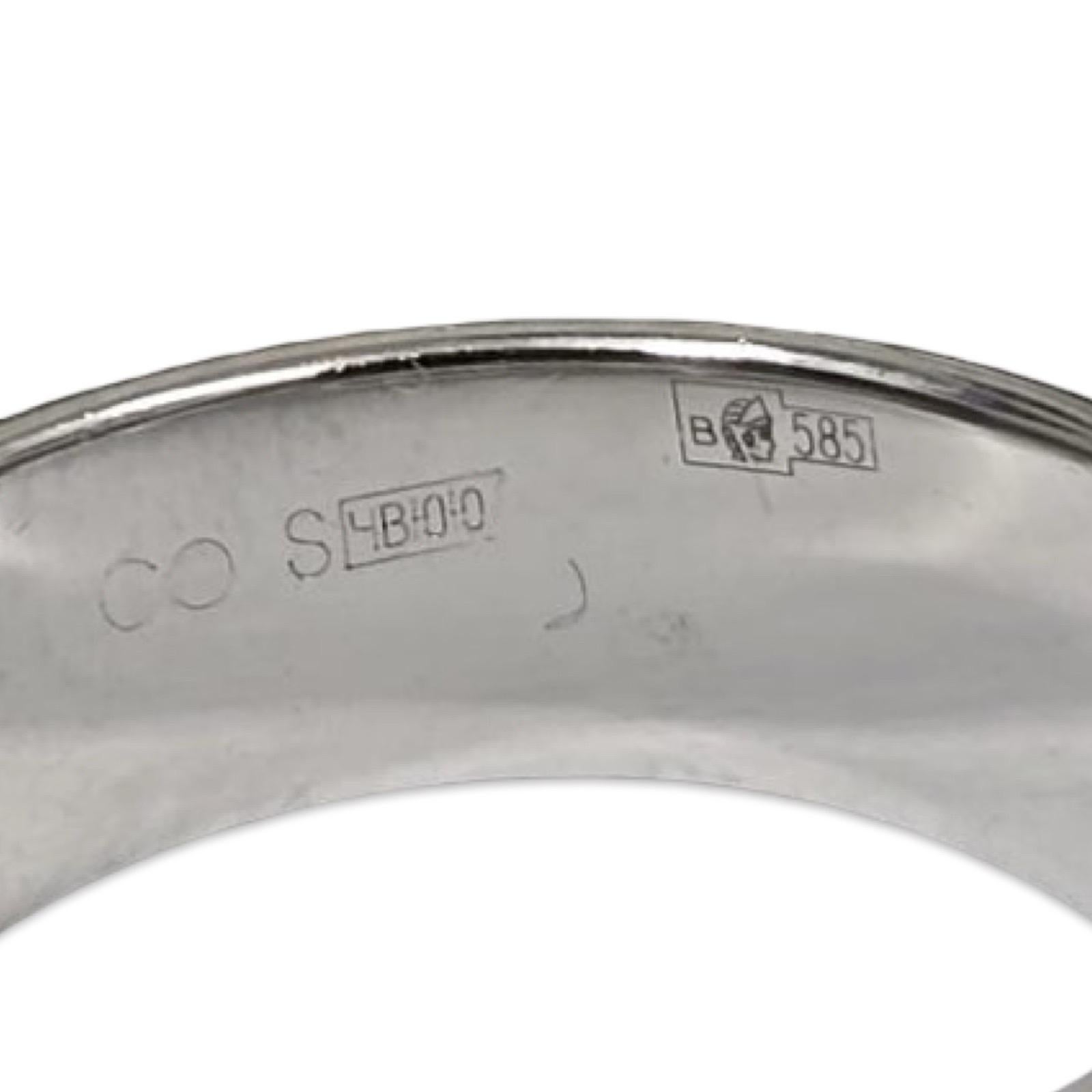 Moderner Pavé-Diamantbandring 0,99 tcw aus 14K Weißgold im Angebot 3