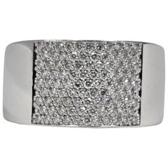 Moderner Pavé-Diamantbandring 0,99 tcw aus 14K Weißgold