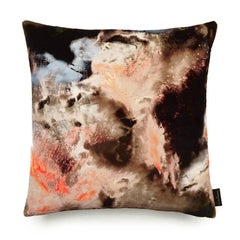 Modern Peach Cloud Pattern Cotton Velvet Cushion by 17 Patterns