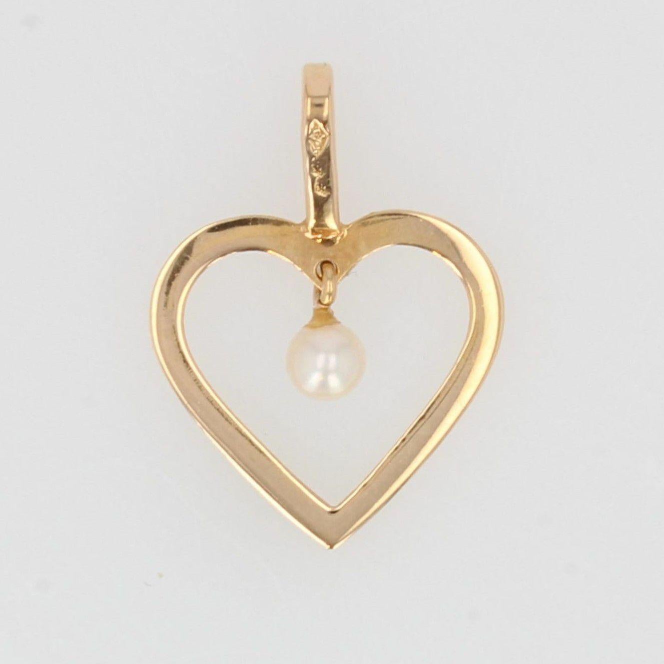 Round Cut Modern Pearl 18 Karat Yellow Gold Pendant