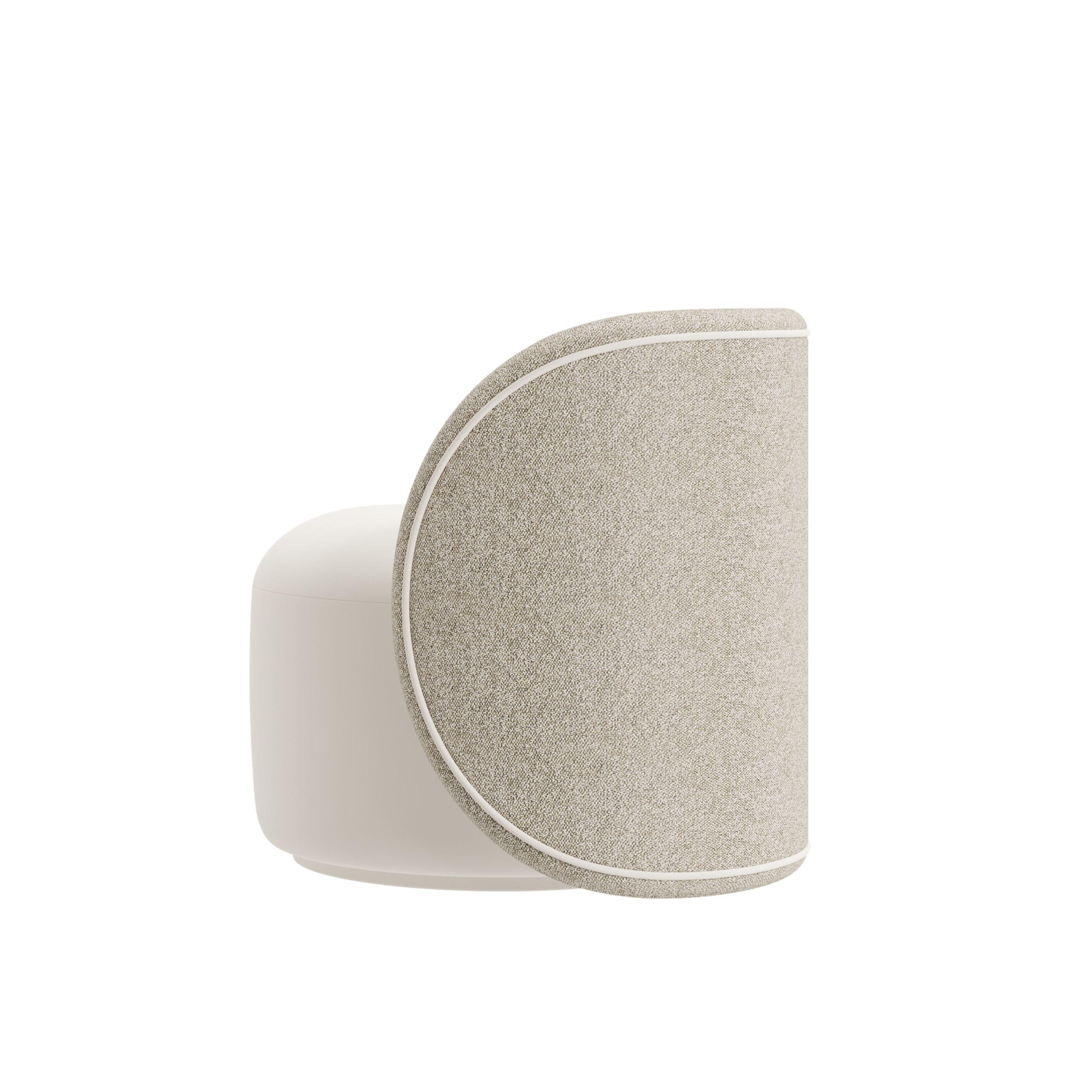 Portugais Fauteuil pivotant moderne PEARL avec Silhouette arrondie et Design Elegant en vente