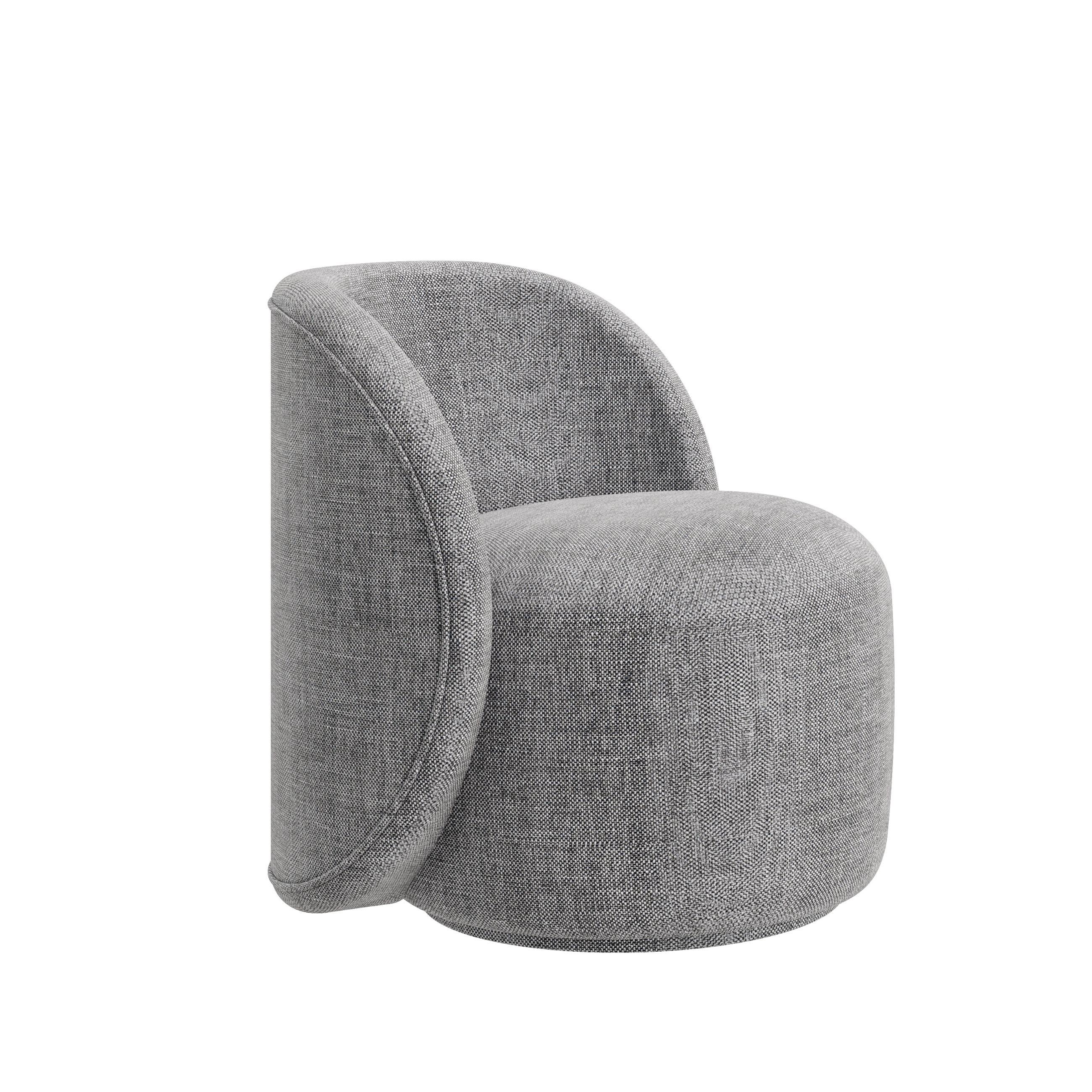 Fauteuil pivotant moderne PEARL avec Silhouette arrondie et Design Elegant en vente 1