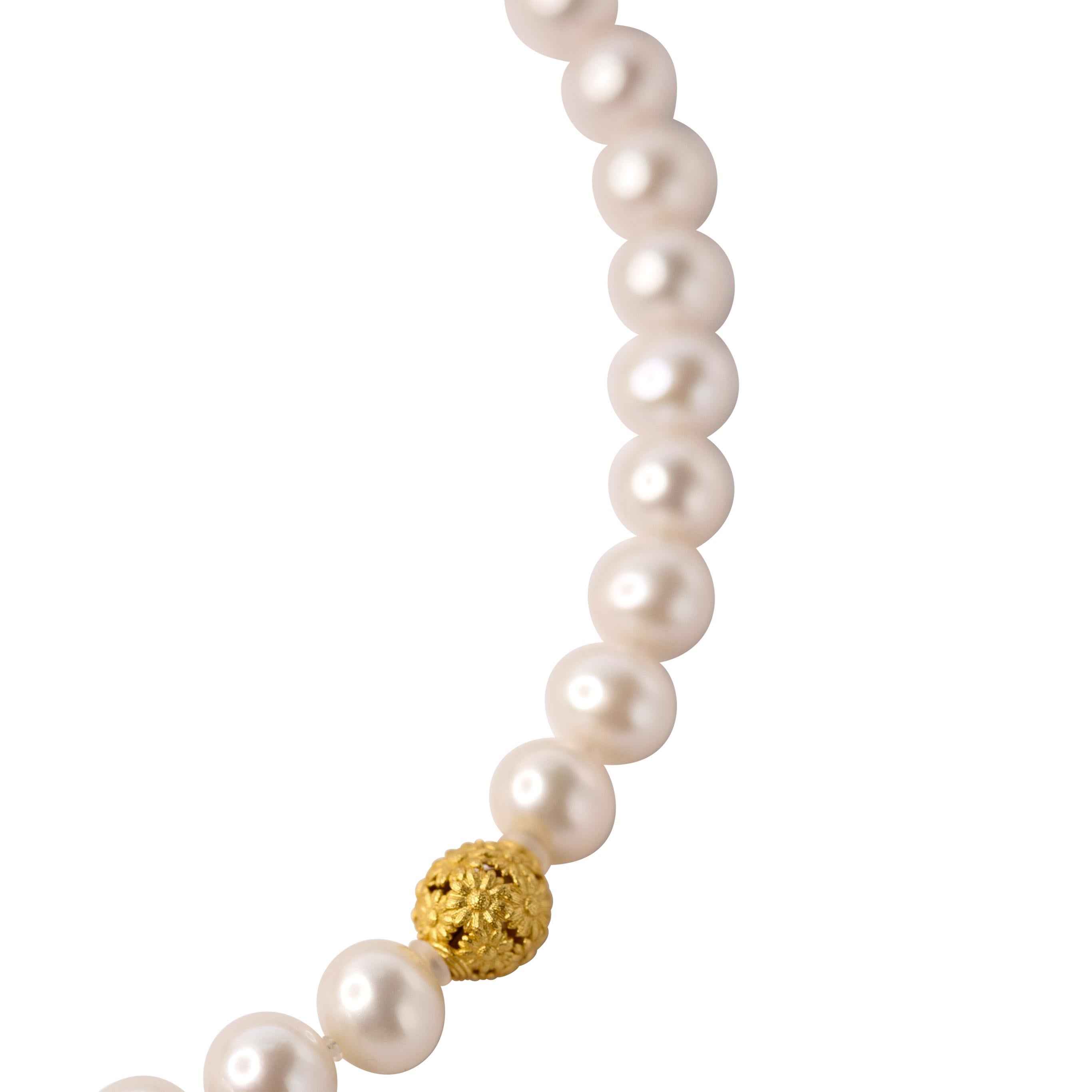 Artigiano Collana moderna di perle e perline d'oro - by Bombyx House in vendita