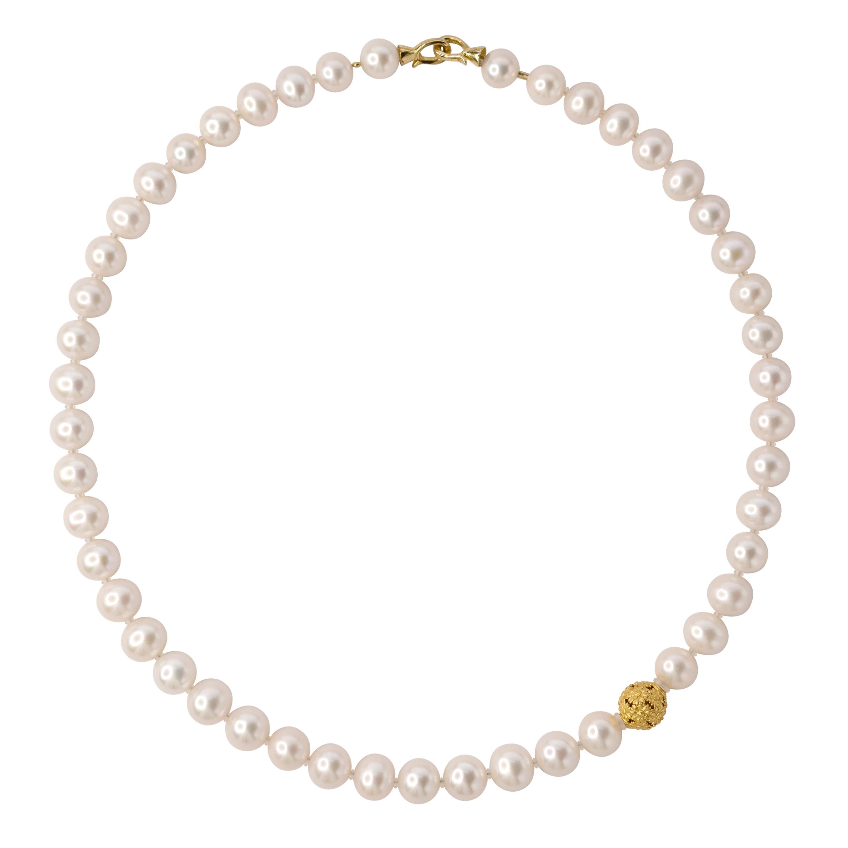 Collana moderna di perle e perline d'oro - by Bombyx House In condizioni Nuovo in vendita a Westport, CT