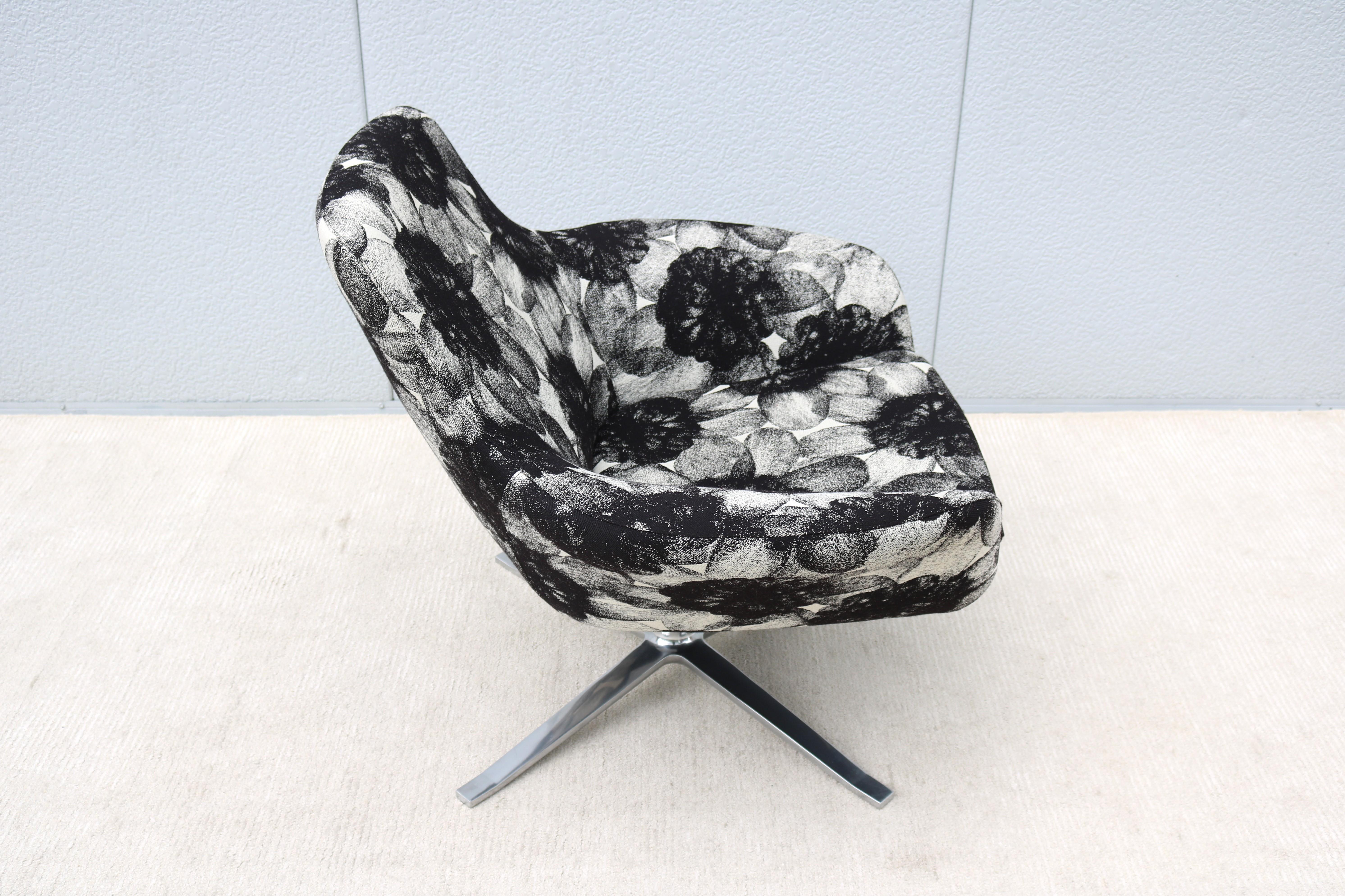 Modern Pearson Lloyd für Coalesse Black Bob Swivel Lounge Chair von Walter Knoll im Angebot 3