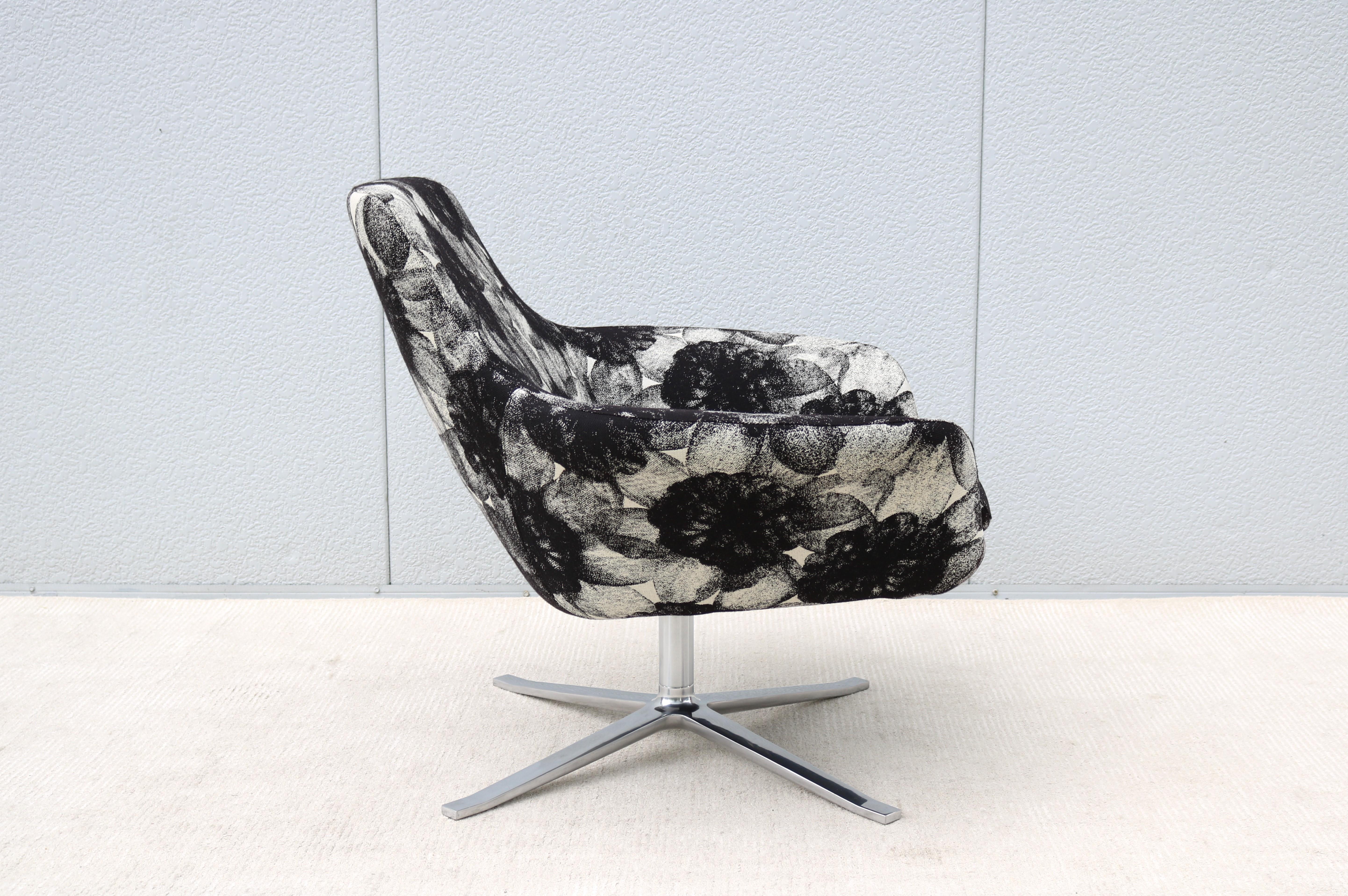 Modern Pearson Lloyd für Coalesse Black Bob Swivel Lounge Chair von Walter Knoll im Angebot 4