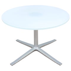 Modern Pearson Lloyd for Coalesse Bob Round Glass Top Occasional Coffee Table