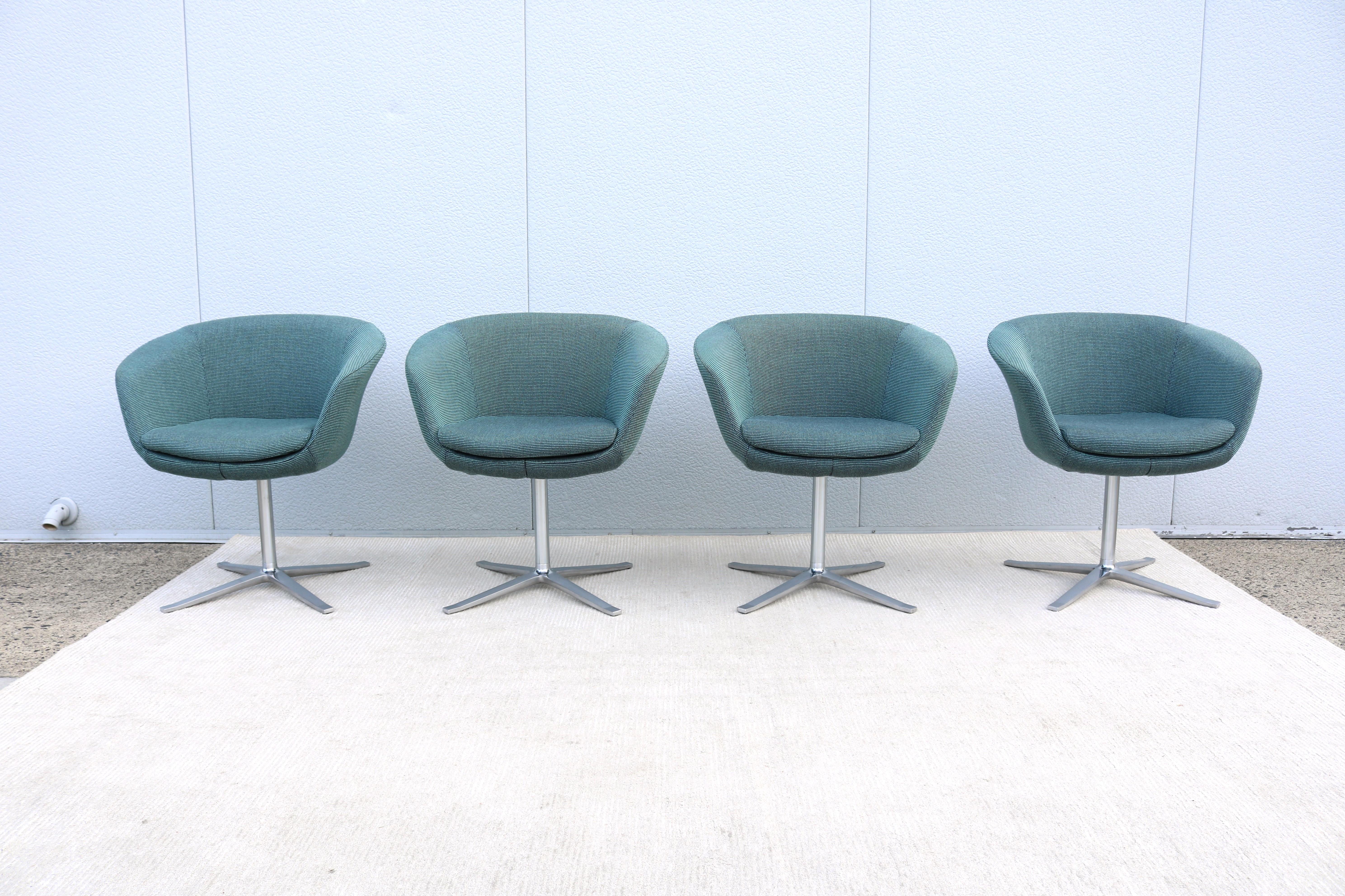 Moderno Sedie girevoli moderne Pearson Lloyd per Coalesse Bob di Walter Knoll - Set di 4 in vendita