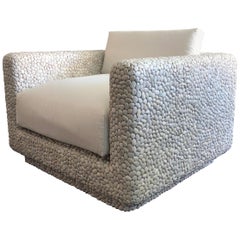 Modern Pebble Clad Lounge Chair