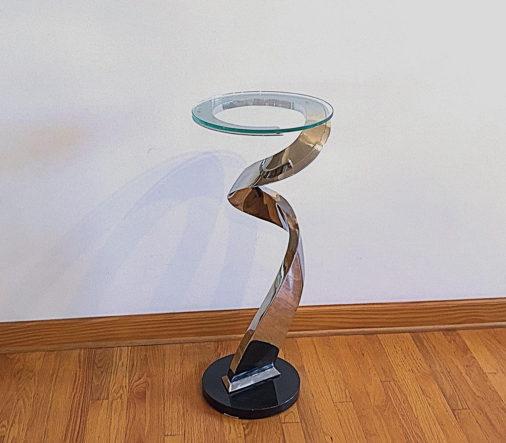 American Modern Pedestal Style Table by  Curtis Norton For Sale