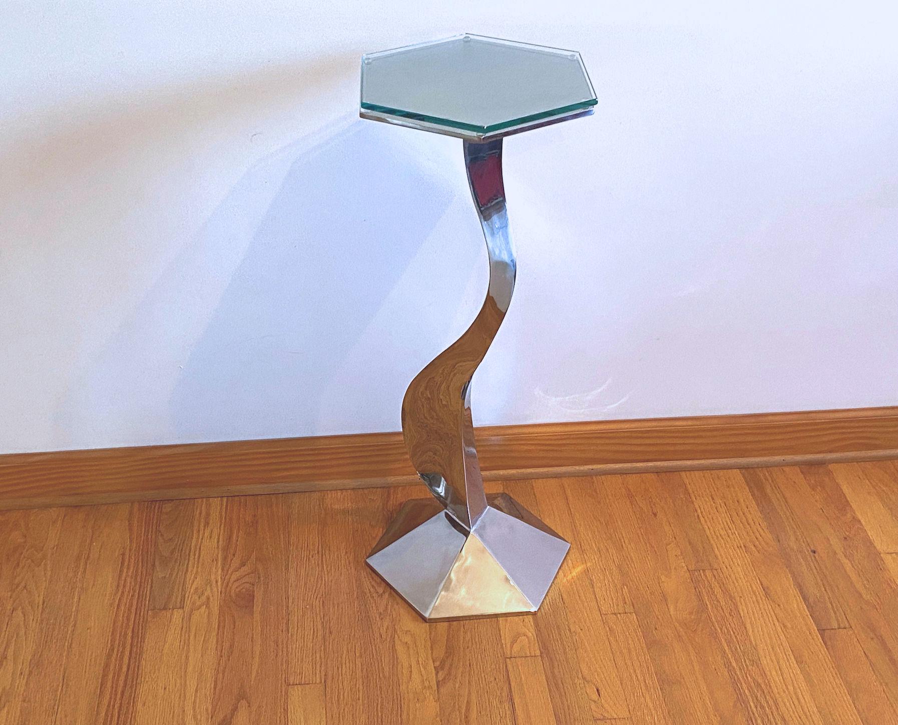 Welded Modern Pedestal Style Table By Curtis Norton For Sale