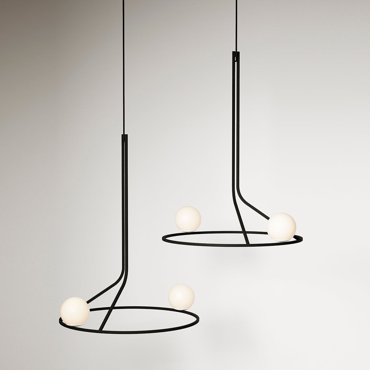 Modern Pendant Ceiling lighting Restaurant minimalism Artist White Opaque Glass For Sale