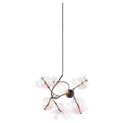 Lustre à suspension Modernity, finition bronze patina foncé, collection Bubbles Swirl