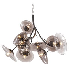 Lustre à suspension moderne, finition bronze patiné foncé, collection Blossom