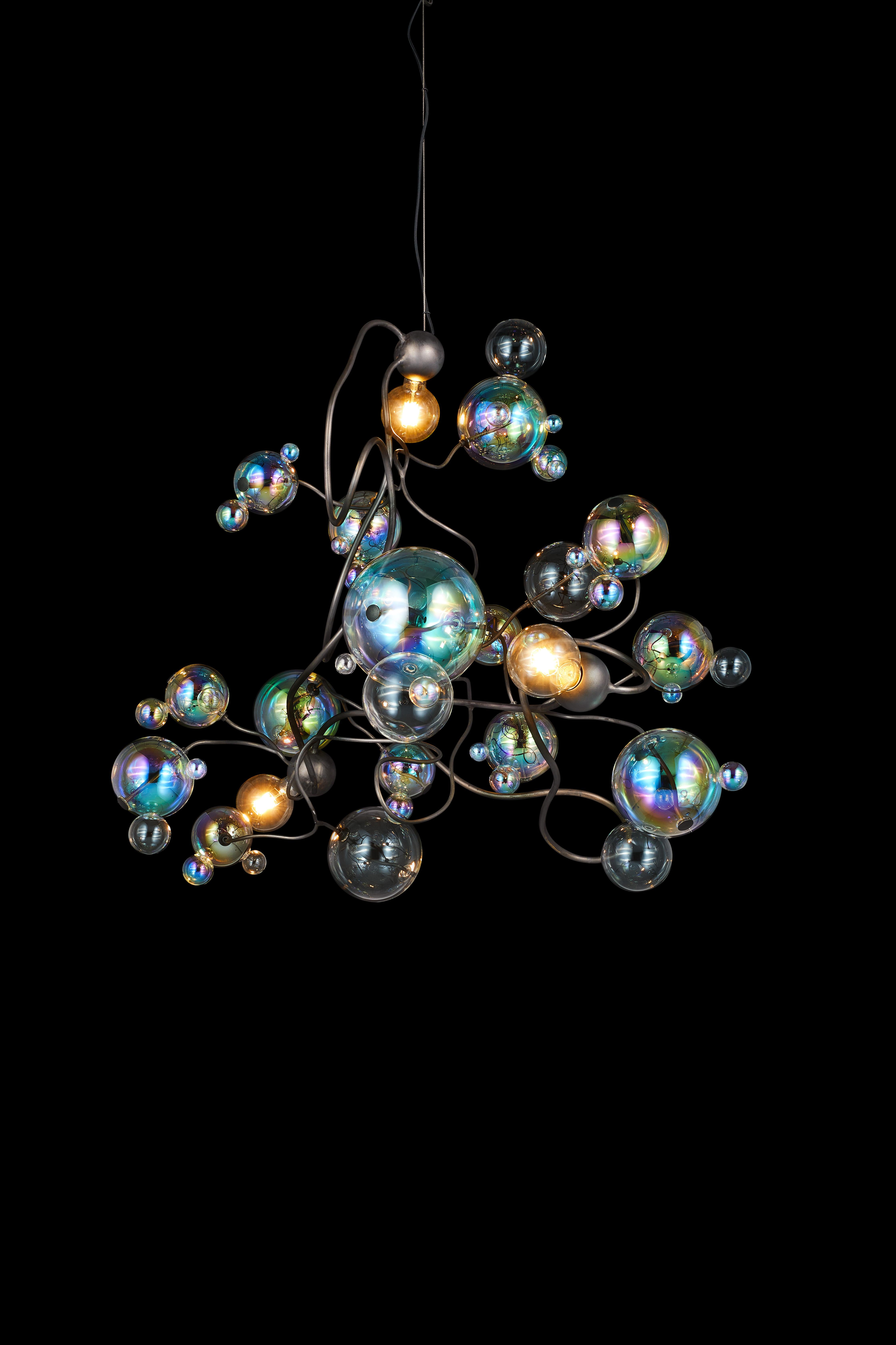 Lustre à suspension Modernity, finition bronze patina foncé, collection Bubbles Swirl Neuf - En vente à Naarden, NL