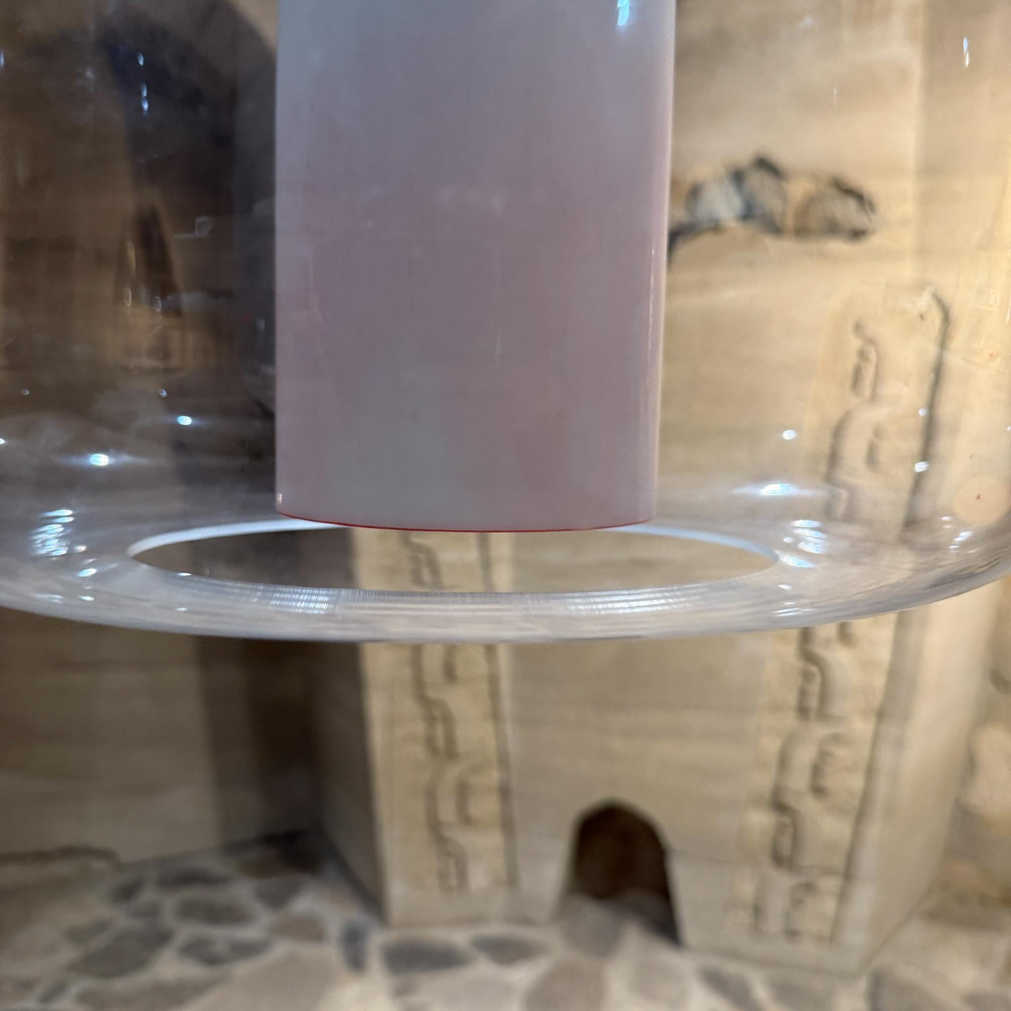 Lámpara Colgante Moderna Lucite Vidrio Esmerilado Difusor en venta 1