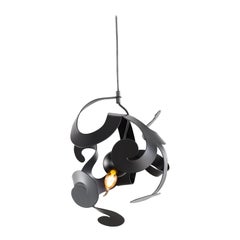 Lampe à suspension moderne en finition noire mate, collection Kelp de Brand van Egmond  