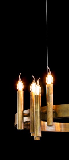 Modern Pendant in a Brass Burnished Finish, Shiro Collection, Brand Van Egmond