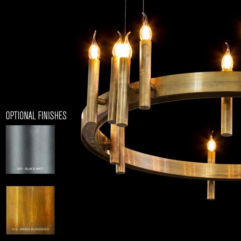 Dutch Modern Pendant in a Brass Burnished Finish, Shiro Collection, by Brand Van For Sale