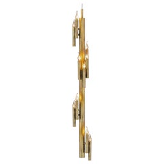 Modern Pendant in a Brass Burnished Finish, Shiro Collection, by Brand Van
