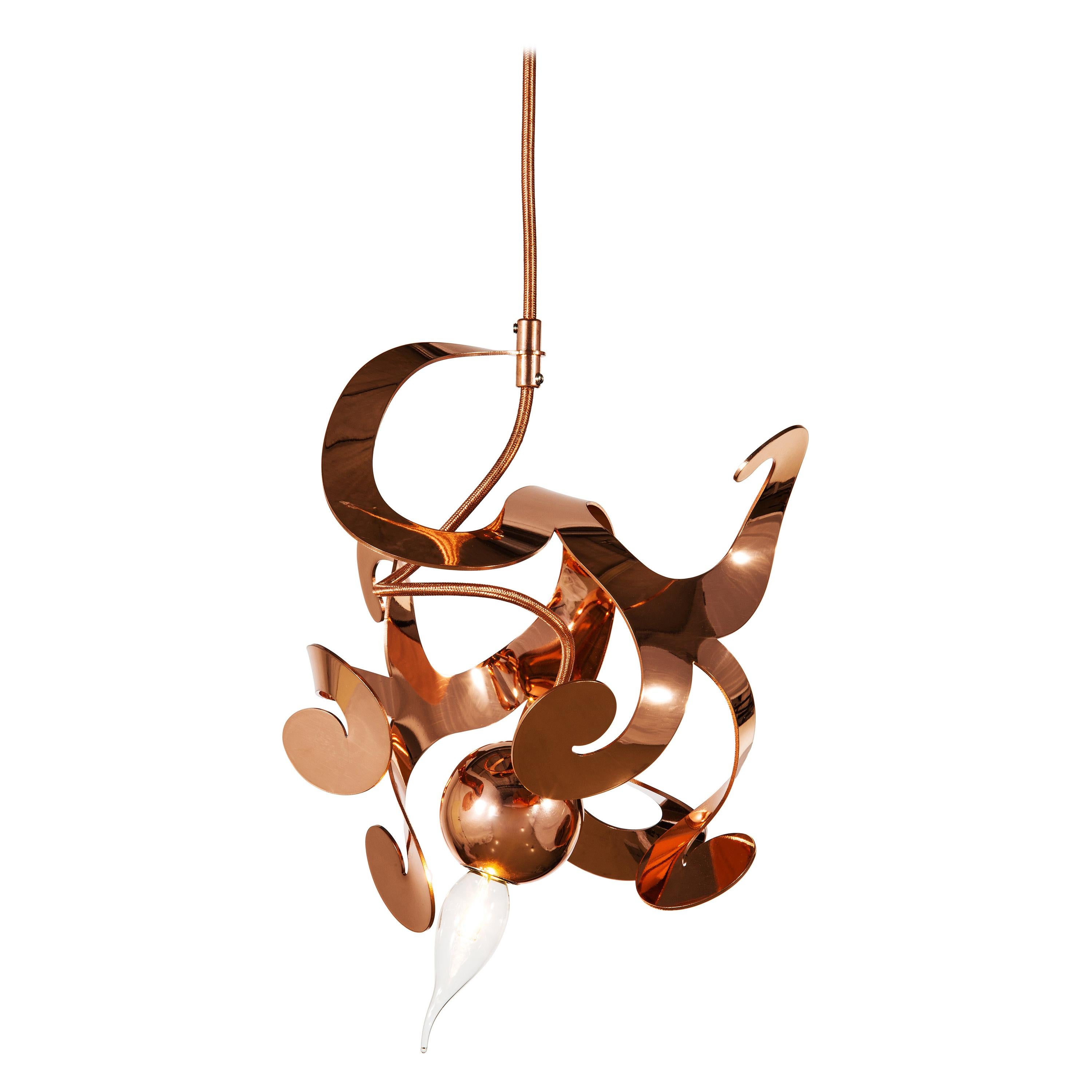 Modern pendant in a copper finish - Kelp collection, by BRAND VAN EGMOND   For Sale