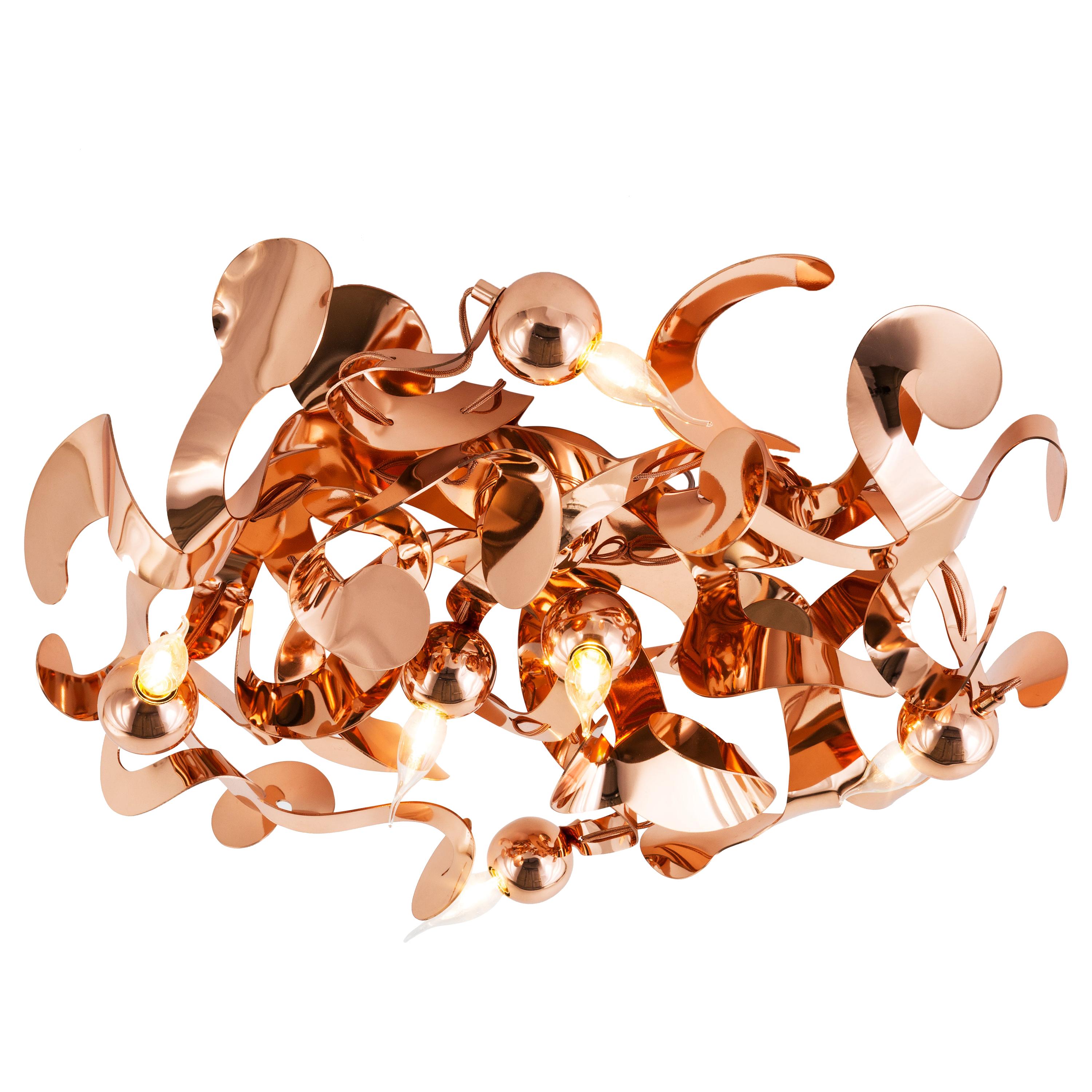 Modern pendant in a copper finish - Kelp collection, by BRAND VAN EGMOND   For Sale