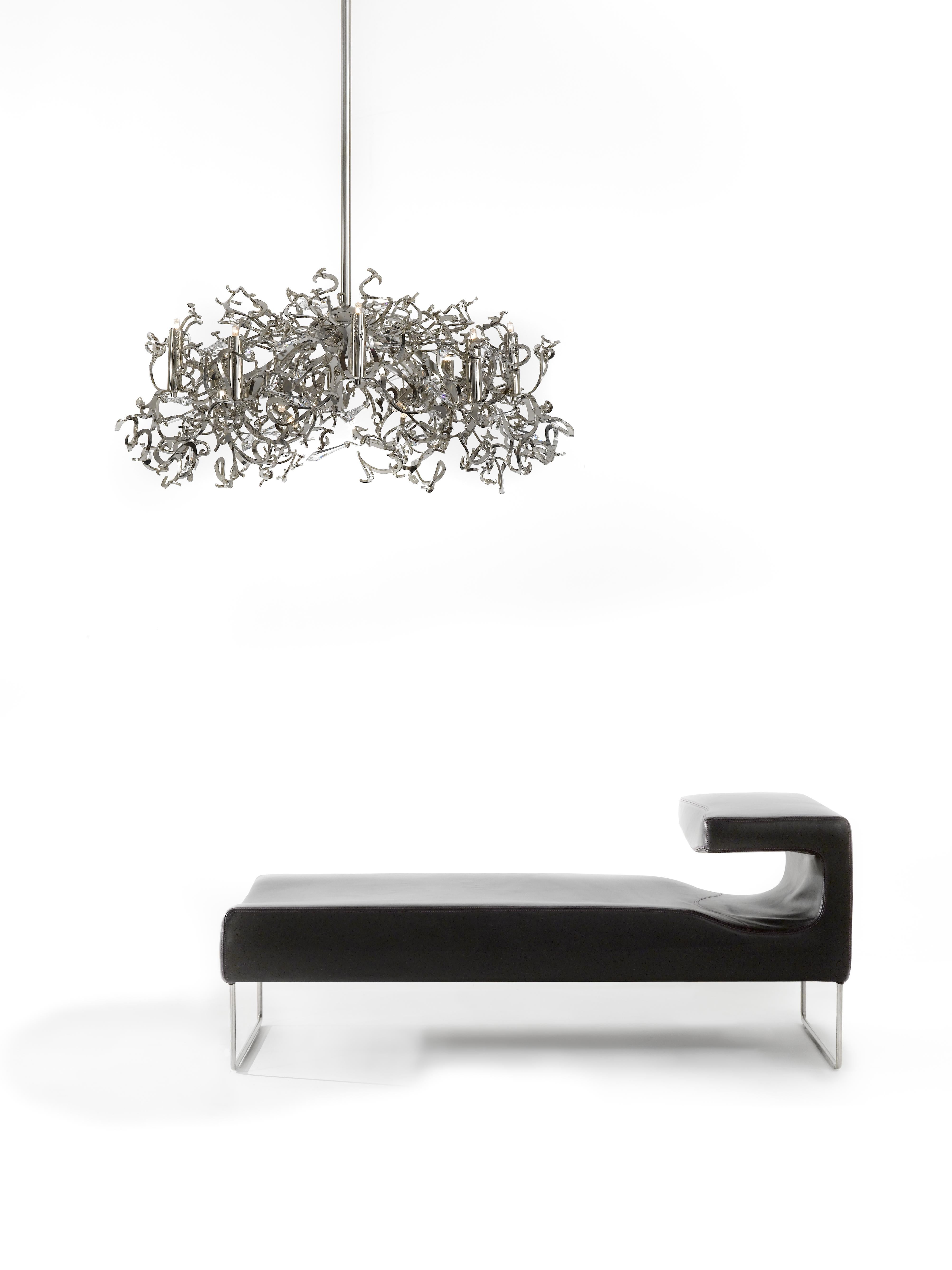 Modern Pendant in a Nickel Finish, Icy Lady Collection, by Brand van Egmond