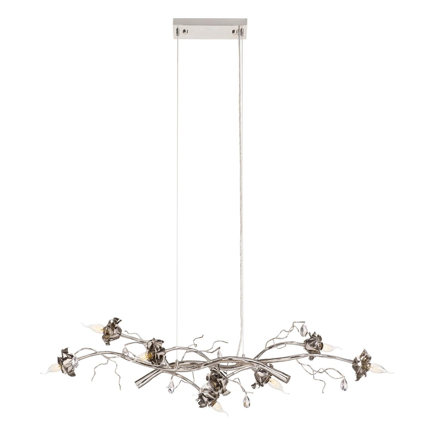 Lampe à suspension moderne en finition nickel, collection La Vie En Rose, de Brand Van  en vente
