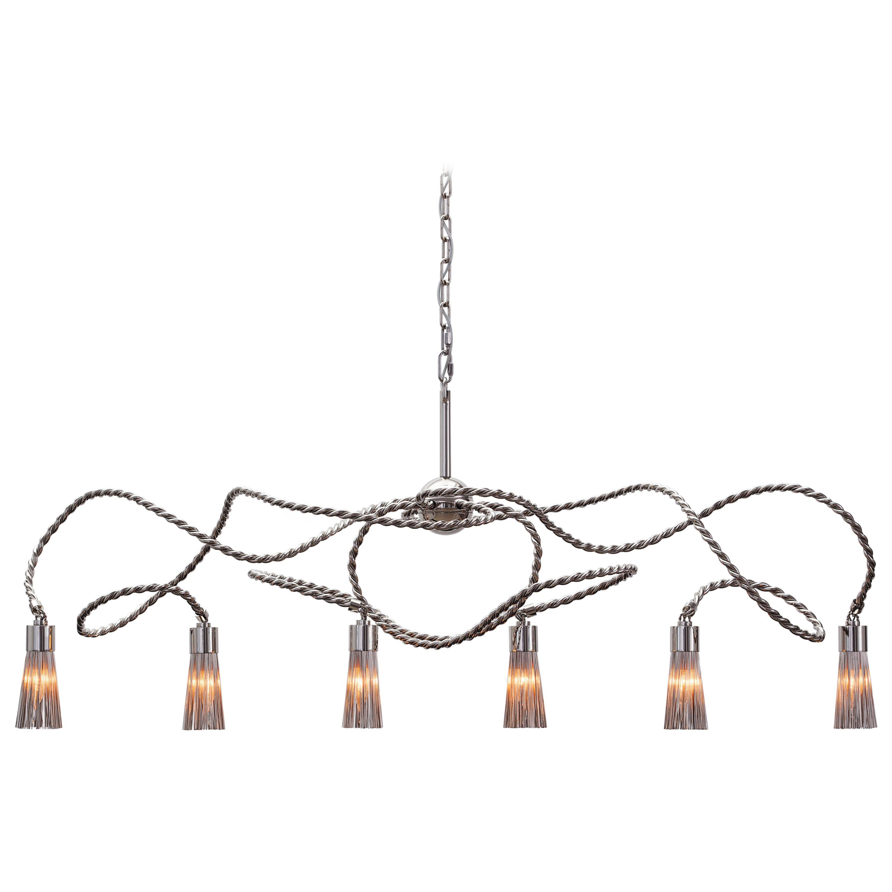 Modern Pendant in a Nickel Finish, Sultans of Swing Collection, by Brand Van For Sale