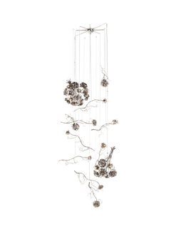Modern Pendant in Bouquet Shape and in a Nickel Finish, La Vie en Rose For  Sale at 1stDibs