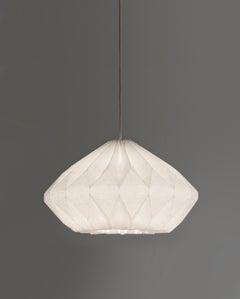 Modern Pendant Lamp - Large Size - Unique Linen Pendant Lampshade by La Loupe