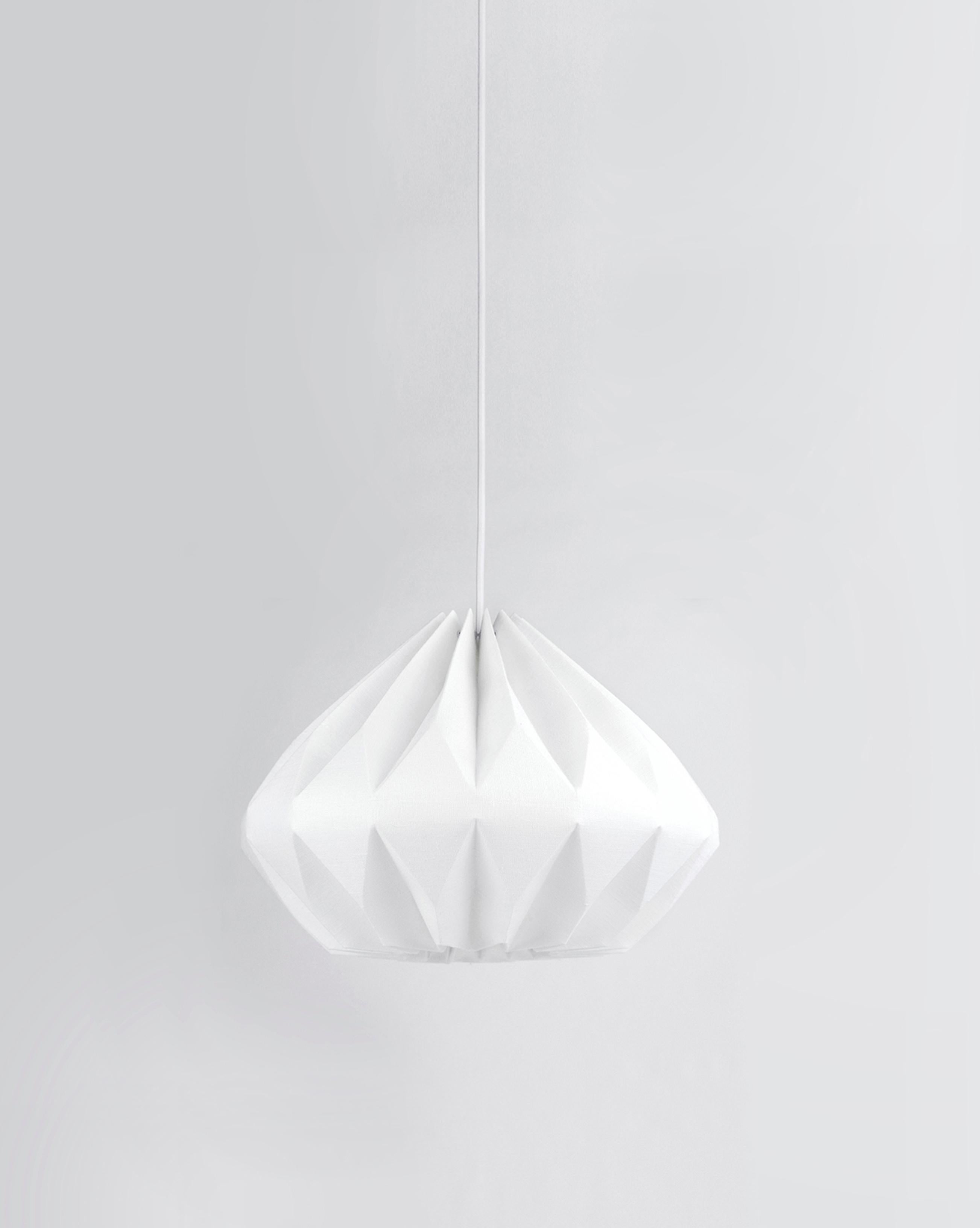 American Modern Pendant Lamp - Medium Size - Unique Linen Pendant Lampshade by La Loupe For Sale