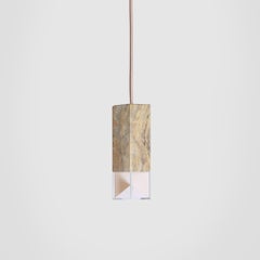 Suspension Single Lamp in Arabescato Marble by Formaminima