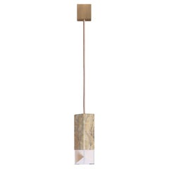 Suspension Single Lamp in Arabescato Marble by Formaminima