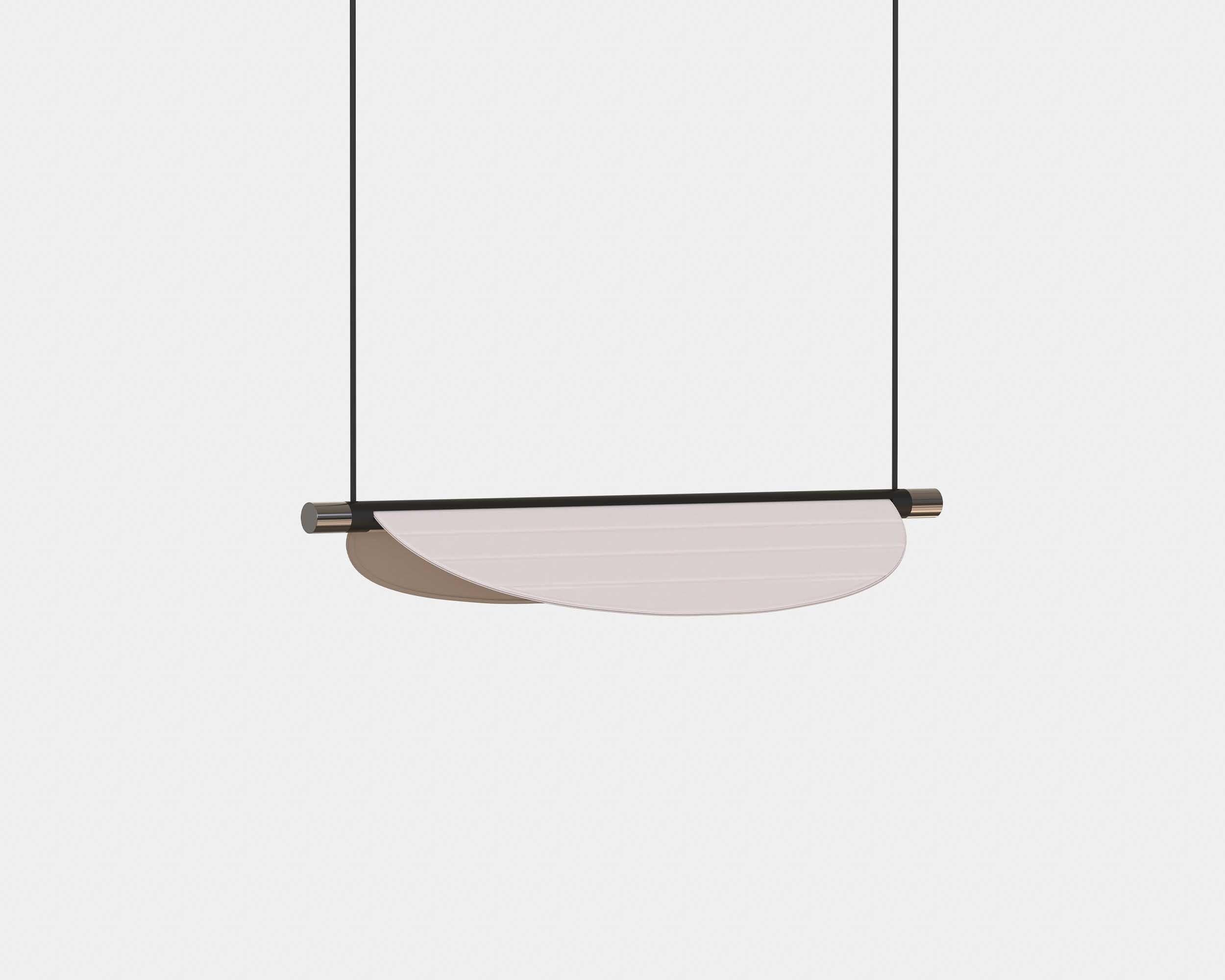 Organic Modern Modern Pendant Lamp 'Thula 562.21' by Federica Biasi x Tooy, Beige Leather For Sale
