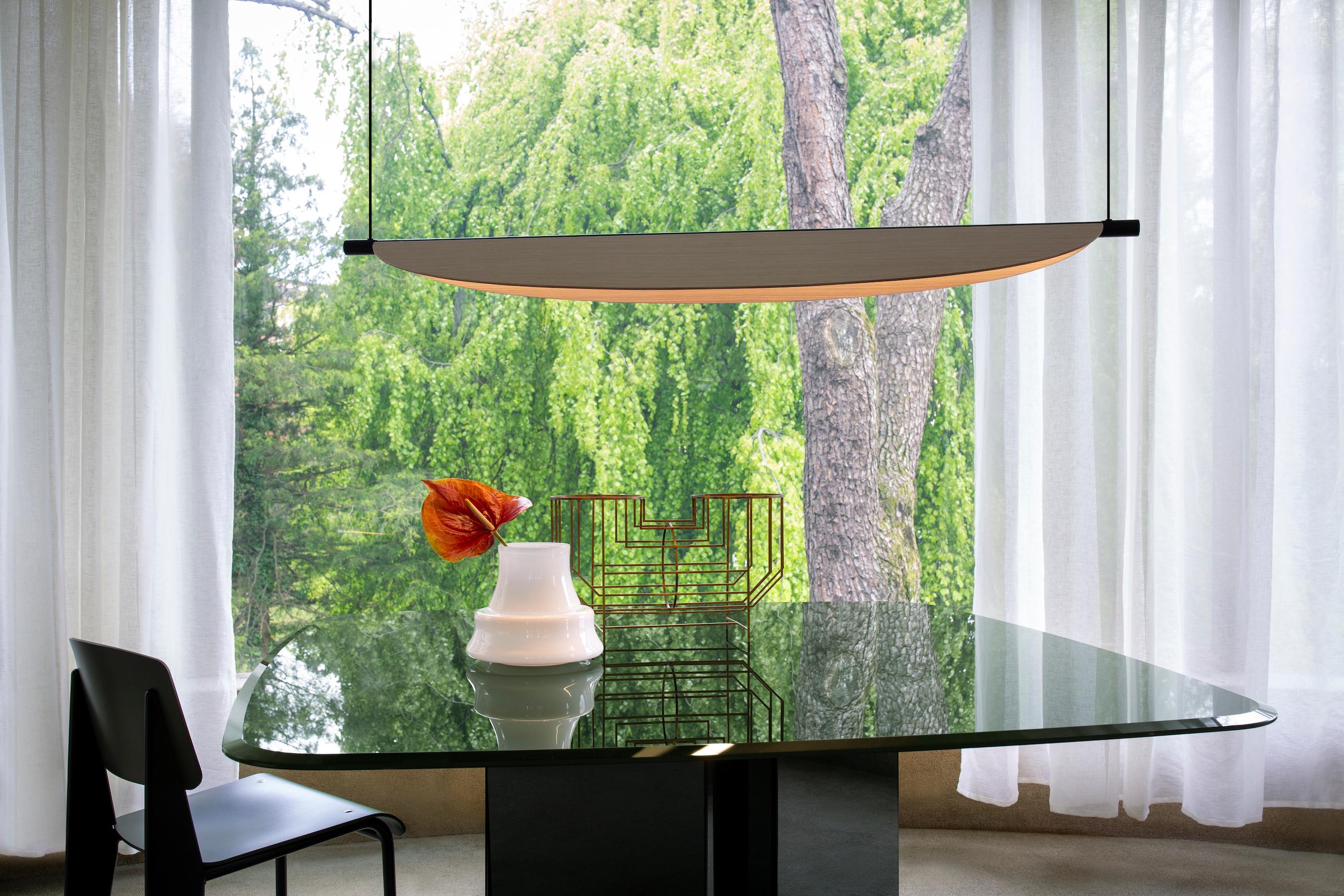 Modern Pendant Lamp 'Thula 562.21' by Federica Biasi x Tooy, Beige Leather For Sale 2