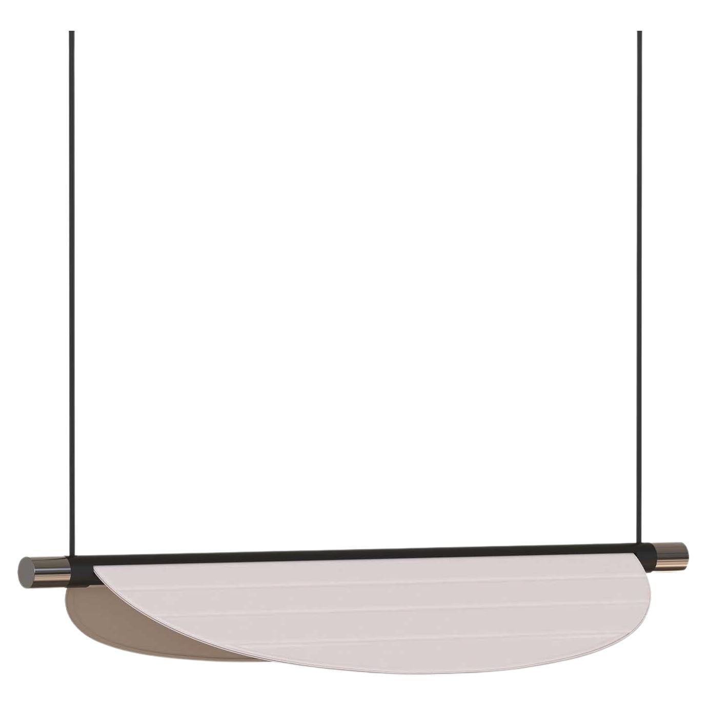 Modern Pendant Lamp 'Thula 562.21' by Federica Biasi x Tooy, Beige Leather