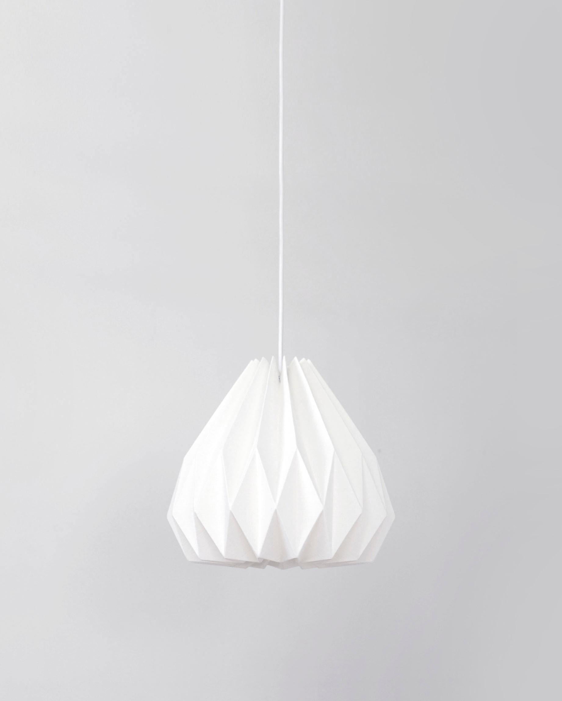 American Modern Pendant Lamp - Unique Linen Pendant Lampshade by La Loupe For Sale