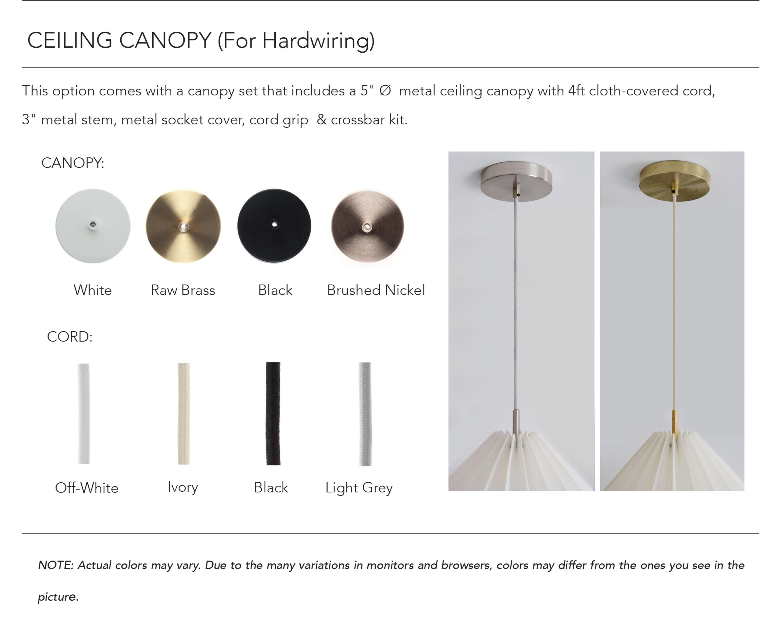 Contemporary Modern Pendant Lamp - Unique Linen Pendant Lampshade by La Loupe For Sale