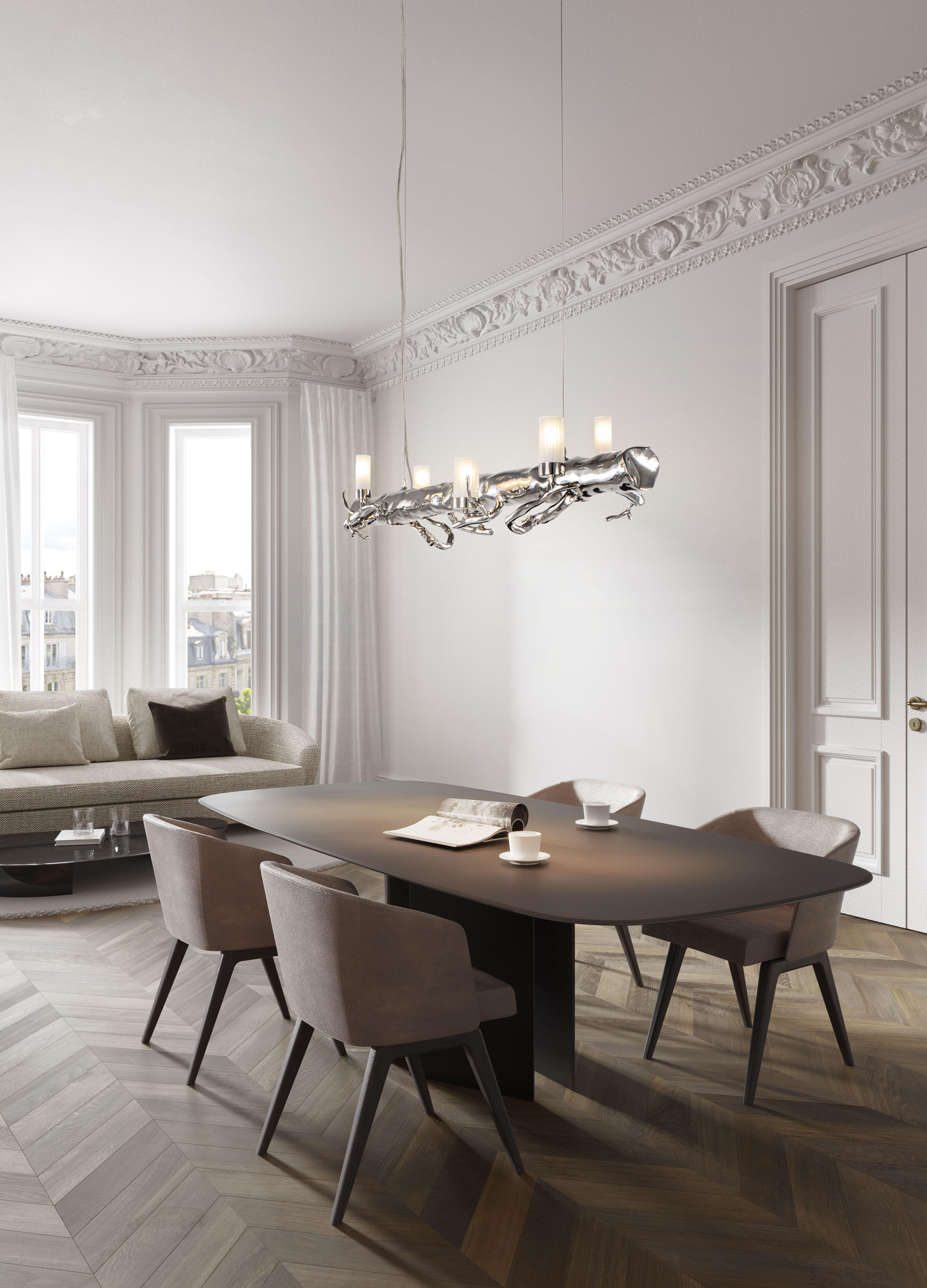 Colgante moderno, acabado níquel, Colección Takara Candles by Brand van Egmond Holandés en venta