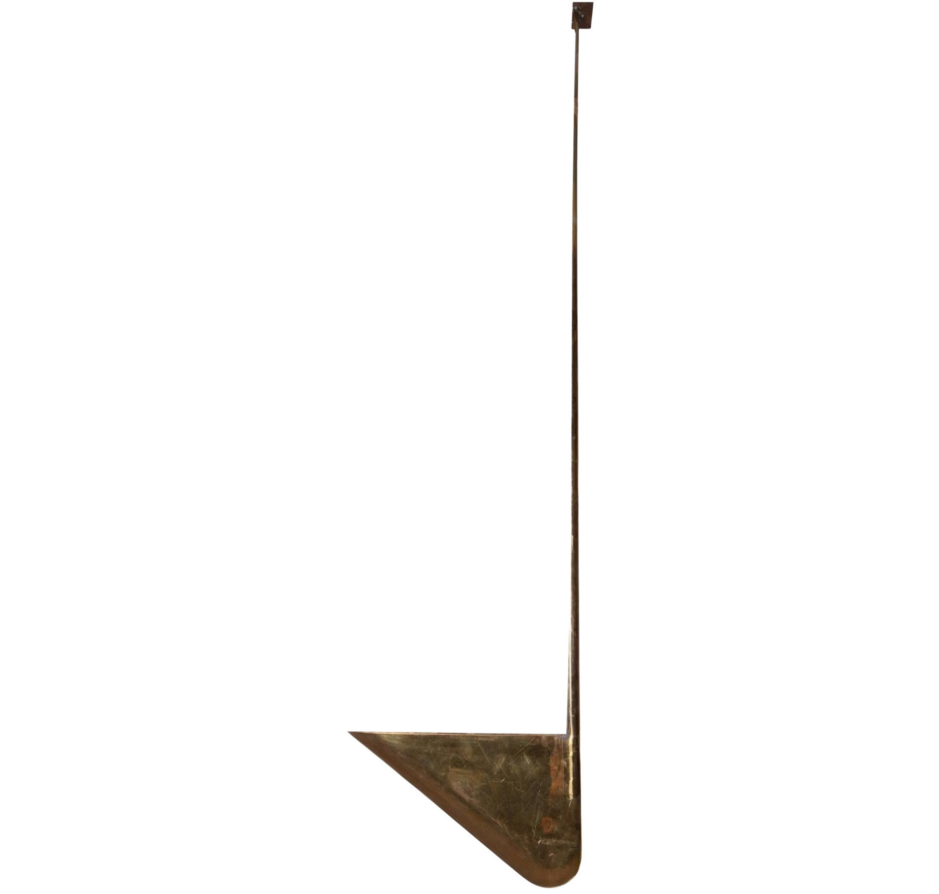 Modern Pendant Uplight Brass Sax For Sale