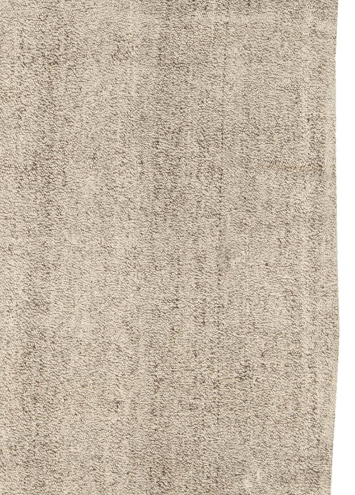 Contemporary Modern Persian Beige and Grey Handmade Wool Kilim Rug by Dorie Leslie Blau For Sale