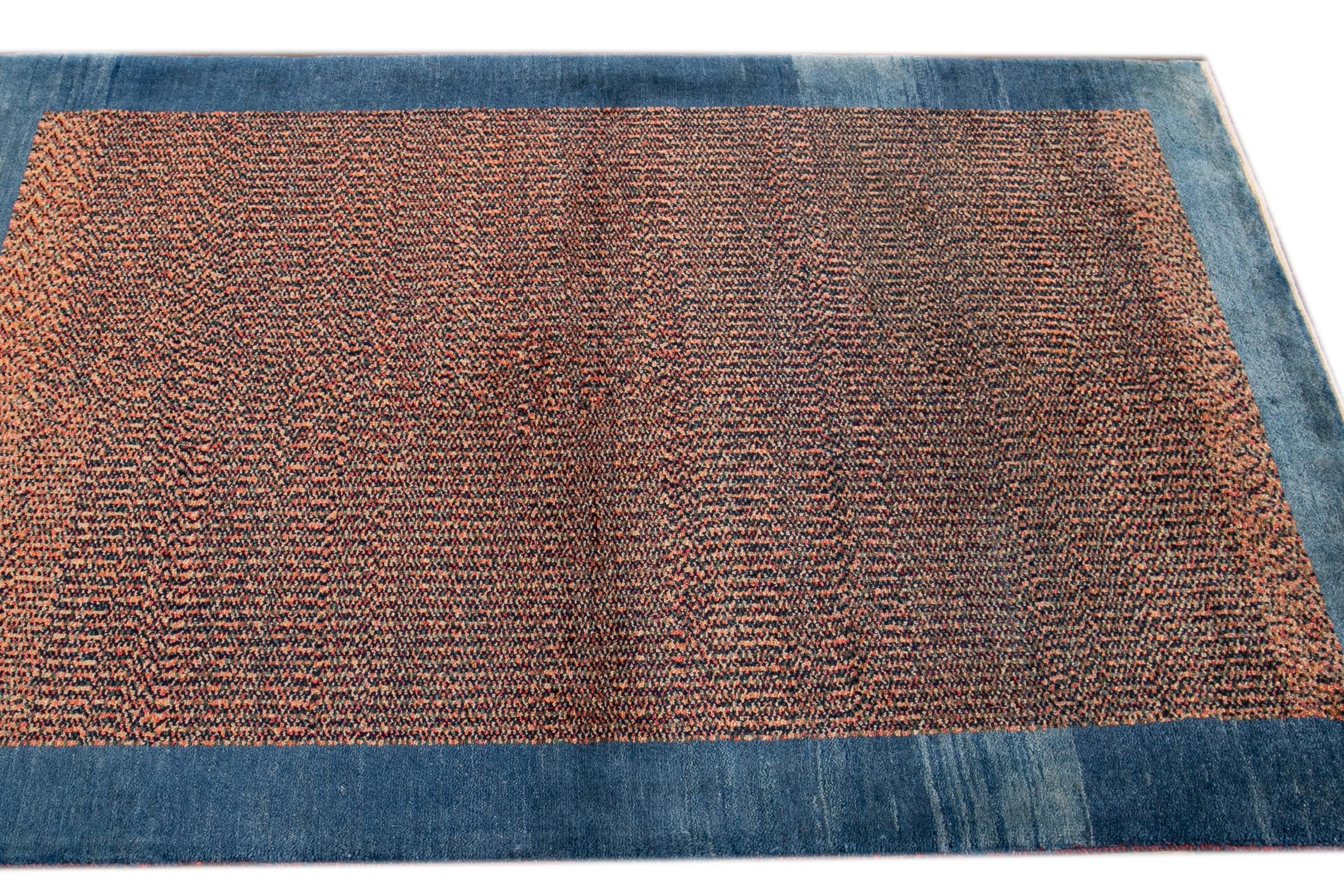 Modern Persian Gabbeh Colorful Handmade Wool Rug For Sale 1
