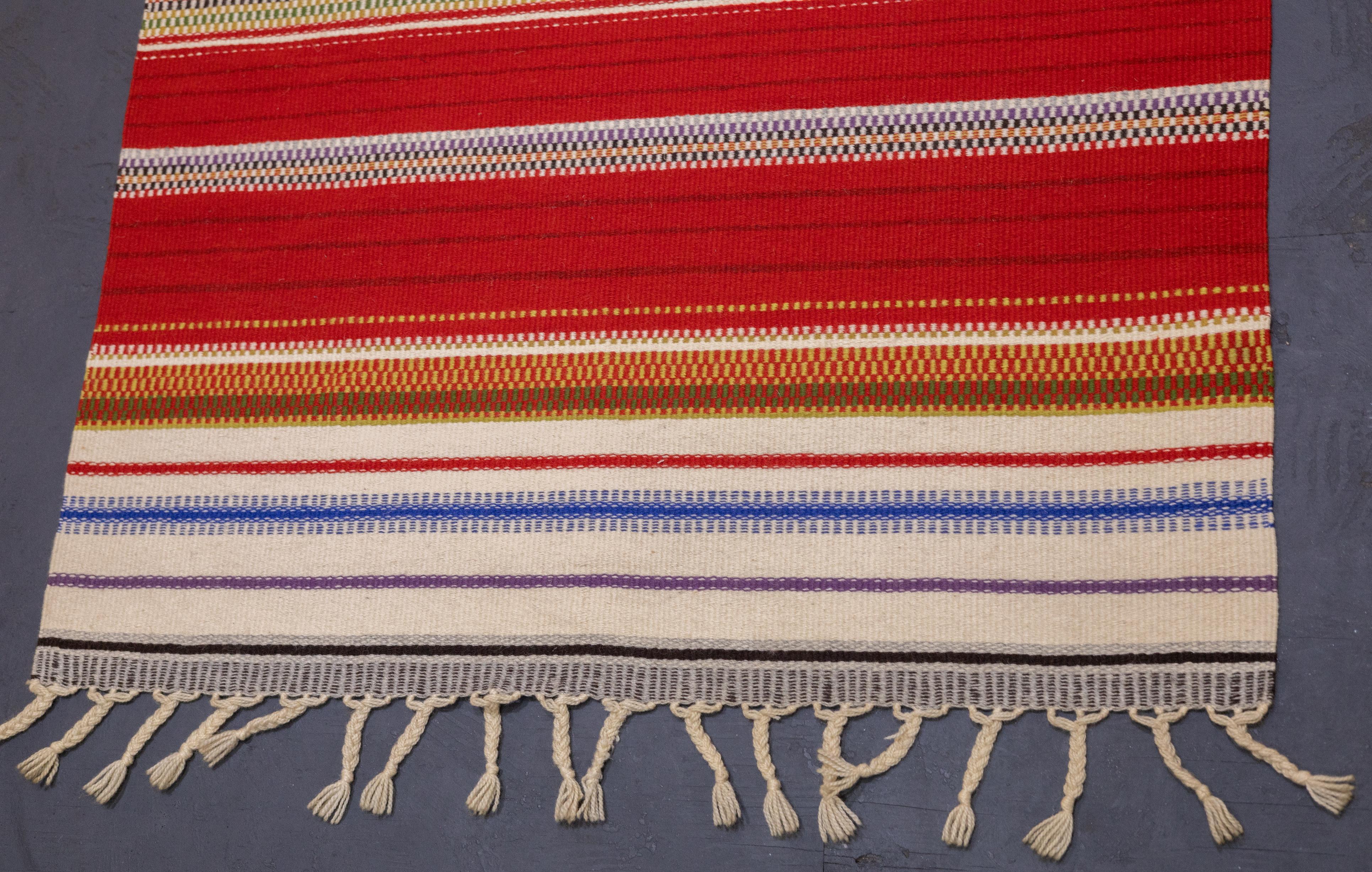 Contemporary Modern Persian Kilim Wool Rug 3'3'' x 4'8'' For Sale