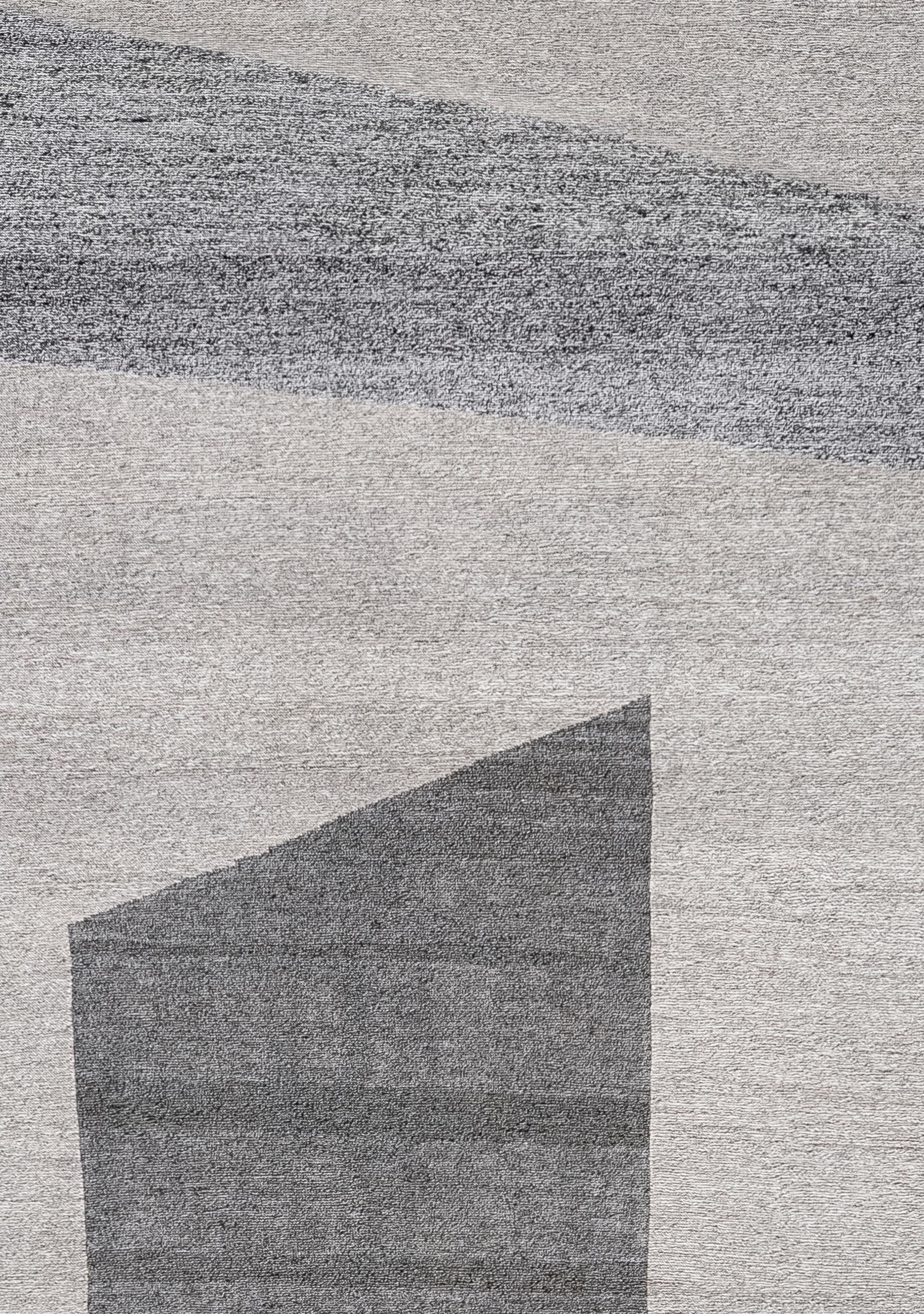 Modern Persian Kurdish Pelas “Sonic” Flatweave Rug in Handspun Wool (Wolle) im Angebot